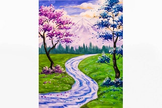 Paint Nite: Blossoms Along the Stream